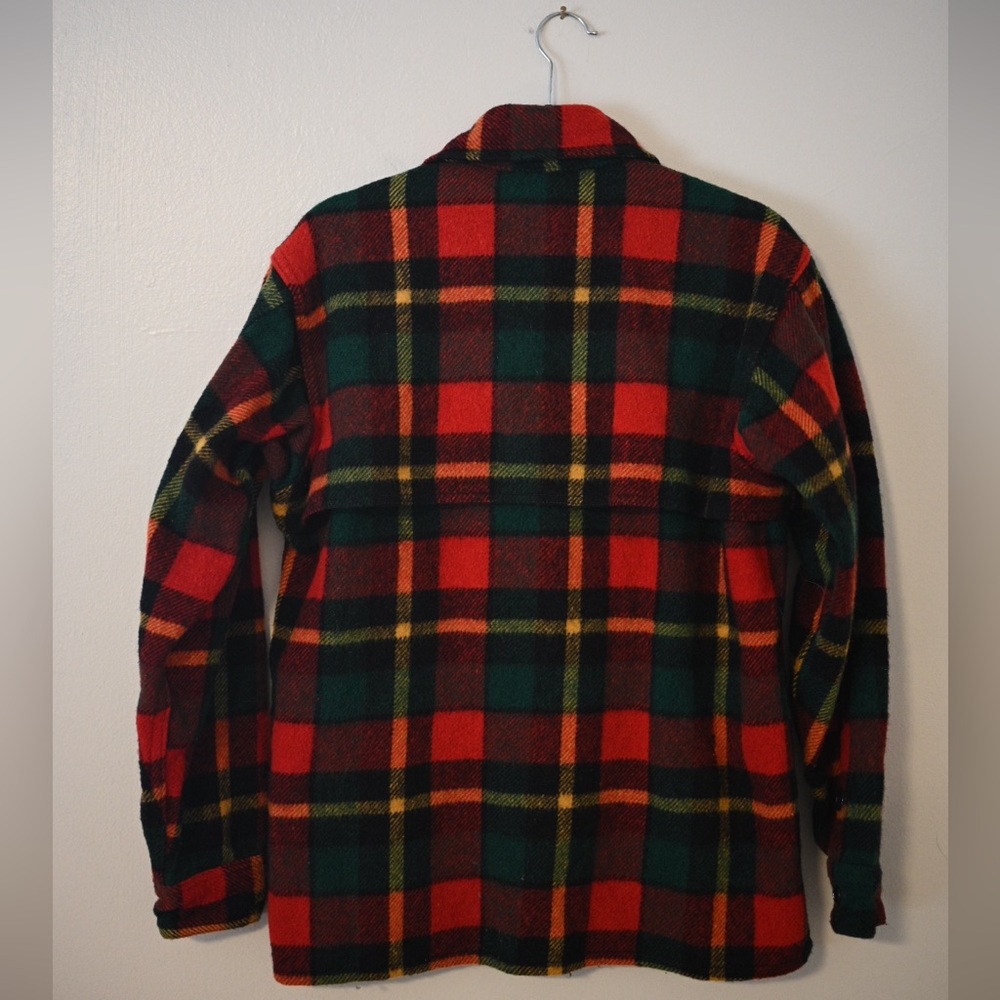 VTG Johnson Woolen Mills Jacket Mens M 60s Tartan Plaid Hunting Mackinaw Wool - Picture 8 of 16